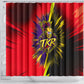 Trinidad and Tobago Cricket Shower Curtain Trinbago Knight Riders - Ride Or Die Comic Halftone