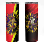 Trinidad and Tobago Cricket Skinny Tumbler Trinbago Knight Riders - Ride Or Die Comic Halftone