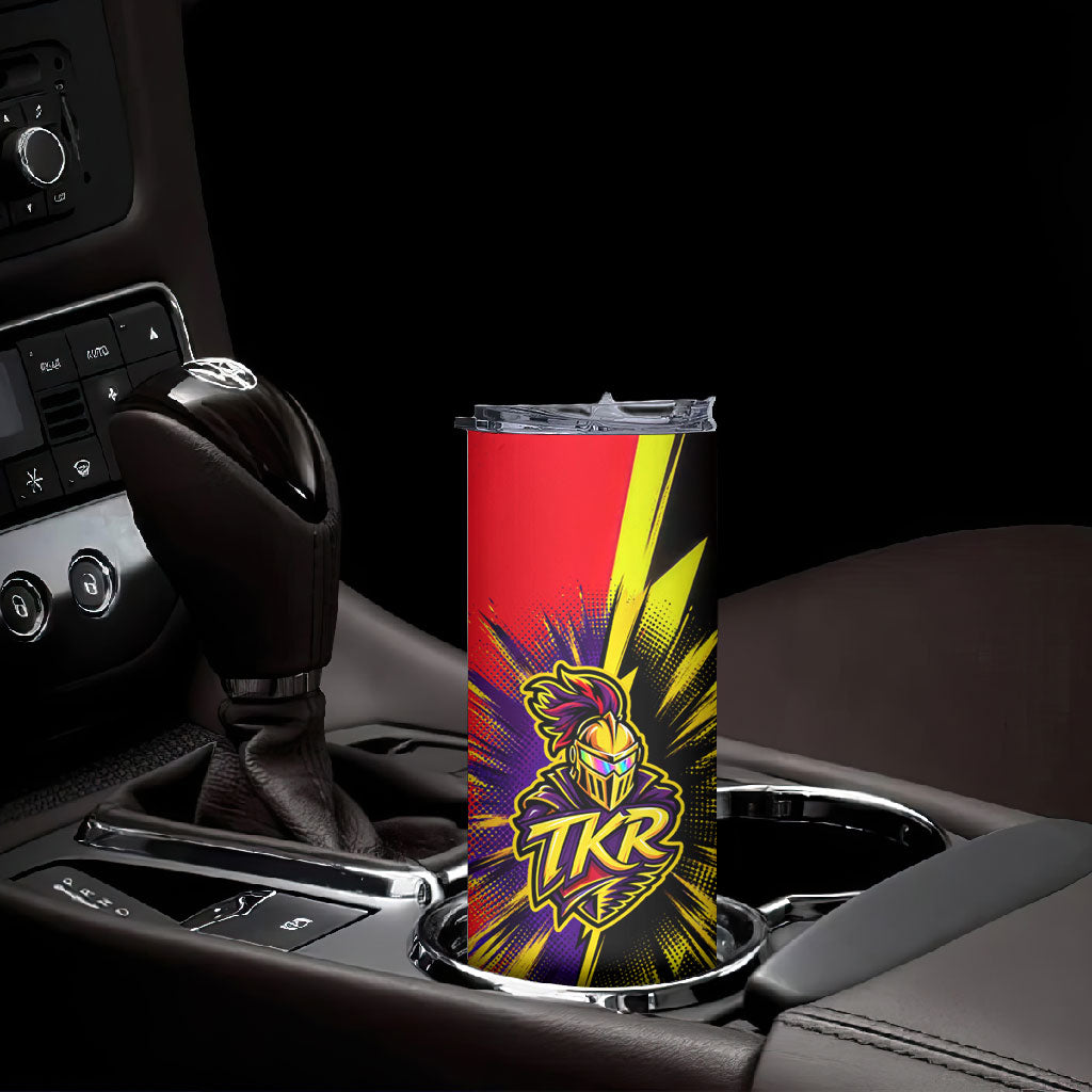 Trinidad and Tobago Cricket Skinny Tumbler Trinbago Knight Riders - Ride Or Die Comic Halftone