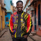 Trinidad and Tobago Cricket Sleeve Zip Bomber Jacket Trinbago Knight Riders - Ride Or Die Comic Halftone