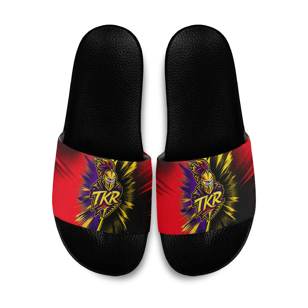 Trinidad and Tobago Cricket Slide Sandals Trinbago Knight Riders - Ride Or Die Comic Halftone