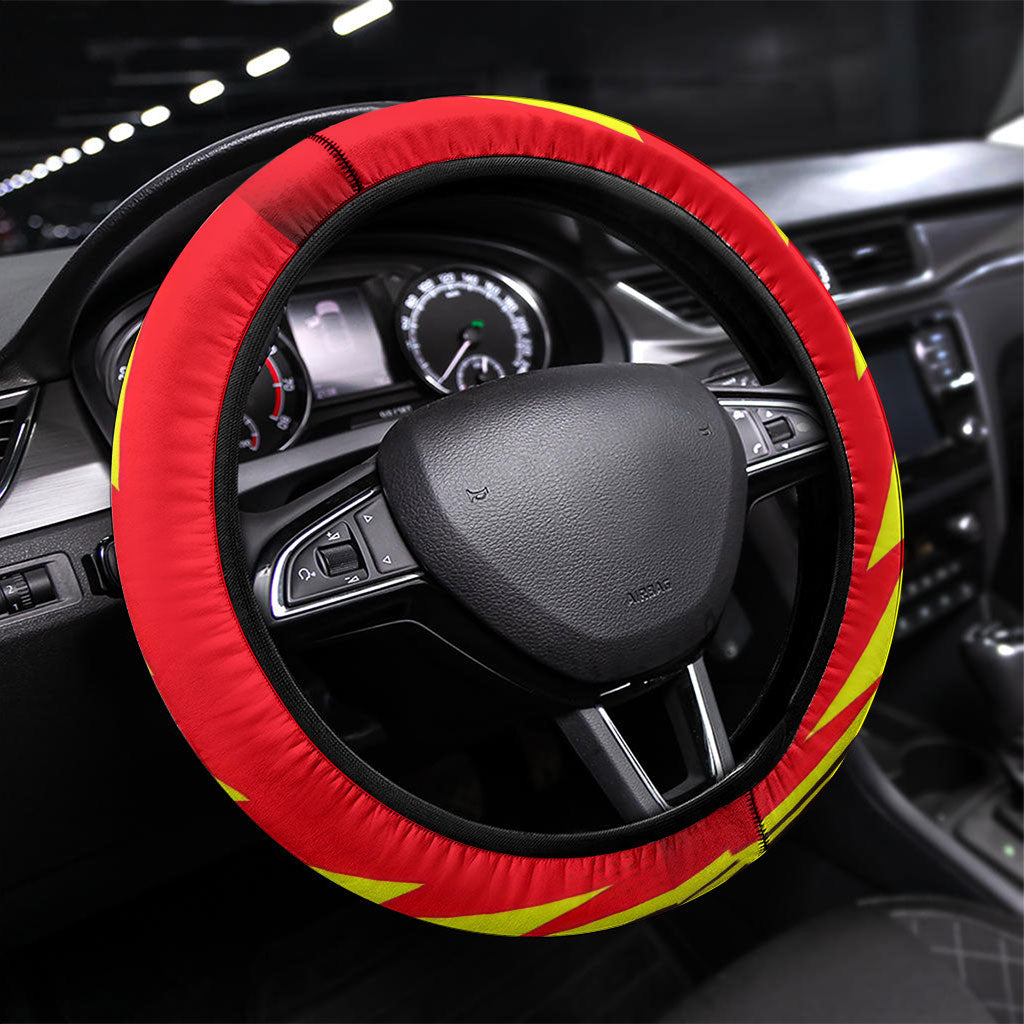 Trinidad and Tobago Cricket Steering Wheel Cover Trinbago Knight Riders - Ride Or Die Comic Halftone