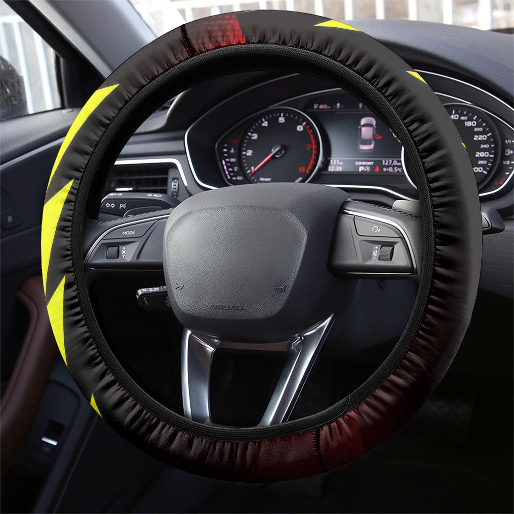 Trinidad and Tobago Cricket Steering Wheel Cover Trinbago Knight Riders - Ride Or Die Comic Halftone