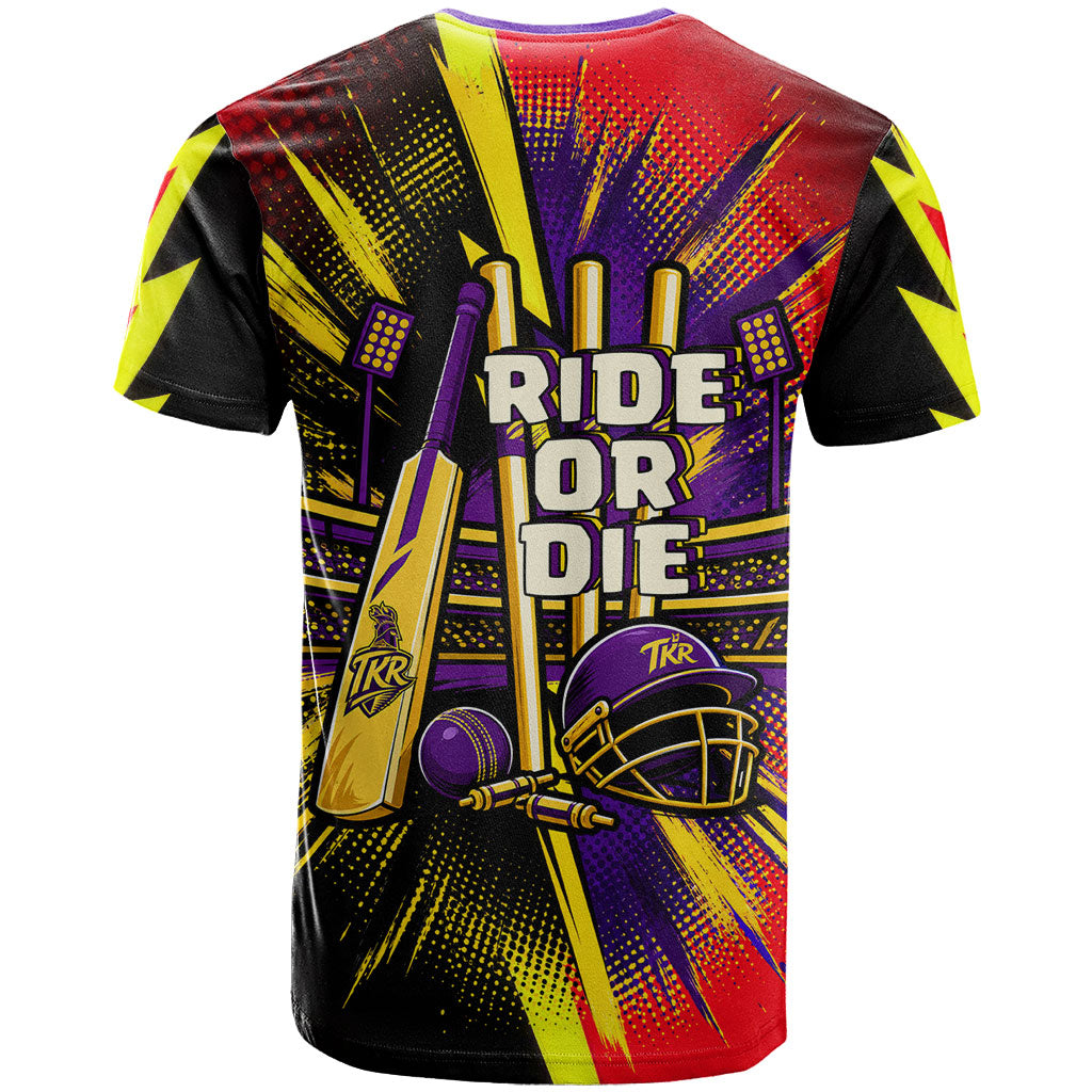Trinidad and Tobago Cricket T shirt Trinbago Knight Riders - Ride Or Die Comic Halftone