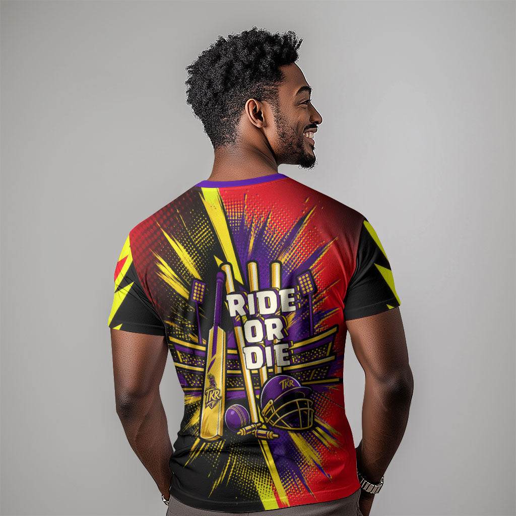 Trinidad and Tobago Cricket T shirt Trinbago Knight Riders - Ride Or Die Comic Halftone