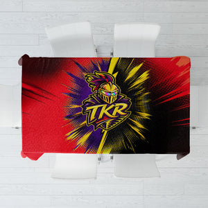 Trinidad and Tobago Cricket Tablecloth Trinbago Knight Riders - Ride Or Die Comic Halftone