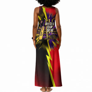 Trinidad and Tobago Cricket Tank Maxi Dress Trinbago Knight Riders - Ride Or Die Comic Halftone
