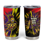 Trinidad and Tobago Cricket Tumbler Cup Trinbago Knight Riders - Ride Or Die Comic Halftone