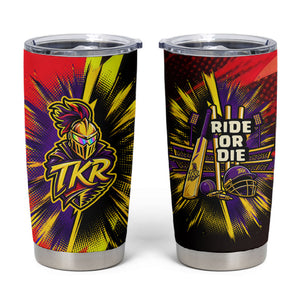 Trinidad and Tobago Cricket Tumbler Cup Trinbago Knight Riders - Ride Or Die Comic Halftone