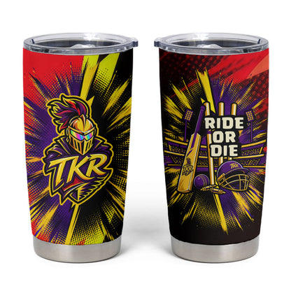 Trinidad and Tobago Cricket Tumbler Cup Trinbago Knight Riders - Ride Or Die Comic Halftone