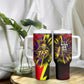 Trinidad and Tobago Cricket Tumbler With Handle Trinbago Knight Riders - Ride Or Die Comic Halftone