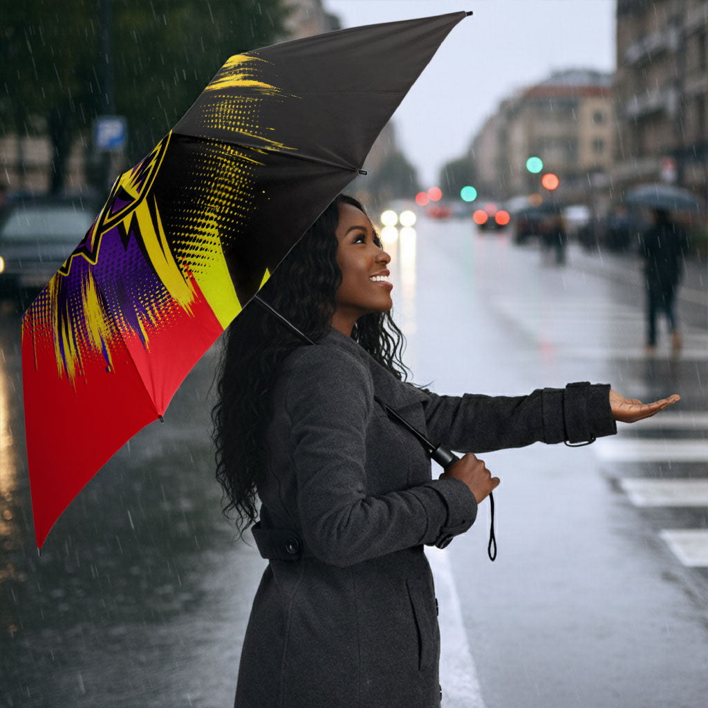 Trinidad and Tobago Cricket Umbrella Trinbago Knight Riders - Ride Or Die Comic Halftone