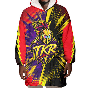 Trinidad and Tobago Cricket Wearable Blanket Hoodie Trinbago Knight Riders - Ride Or Die Comic Halftone