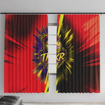 Trinidad and Tobago Cricket Window Curtain Trinbago Knight Riders - Ride Or Die Comic Halftone