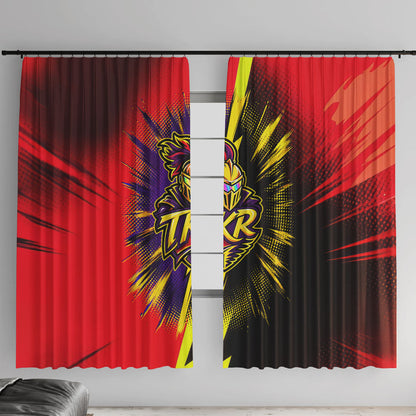Trinidad and Tobago Cricket Window Curtain Trinbago Knight Riders - Ride Or Die Comic Halftone