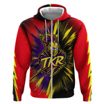 Trinidad and Tobago Cricket Zip Hoodie Trinbago Knight Riders - Ride Or Die Comic Halftone