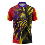 Trinidad and Tobago Cricket Zipper Polo Shirt Trinbago Knight Riders - Ride Or Die Comic Halftone