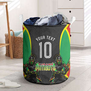 Personalized St Kitts And Nevis Patriots Laundry Basket Caribbean Cricket Player Graphic Art