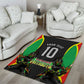 Personalized St Kitts And Nevis Patriots Area Rug Caribbean Cricket Player Graphic Art