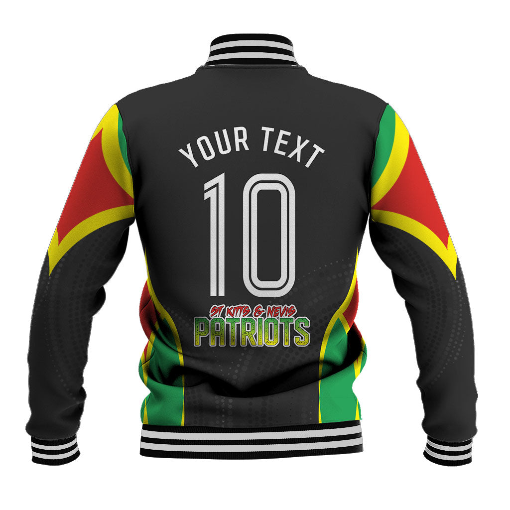 Personalized St Kitts And Nevis Patriots Baseball Jacket Caribbean Cricket Player Graphic Art