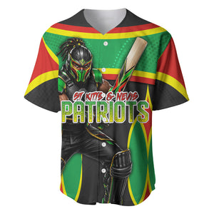 Personalized St Kitts And Nevis Patriots Baseball Jersey Caribbean Cricket Player Graphic Art