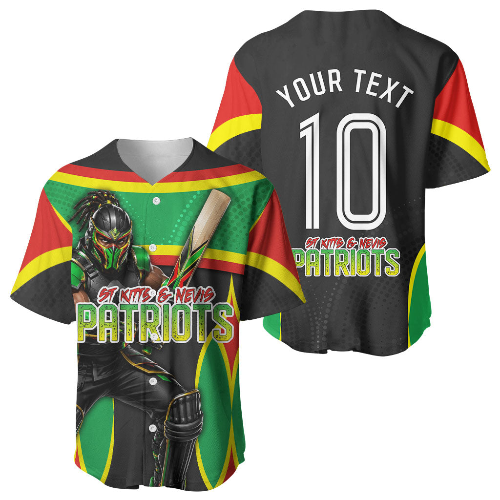 Personalized St Kitts And Nevis Patriots Baseball Jersey Caribbean Cricket Player Graphic Art