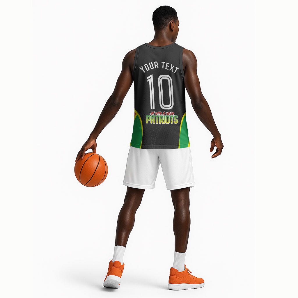Personalized St Kitts And Nevis Patriots Basketball Jersey Caribbean Cricket Player Graphic Art