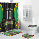 Personalized St Kitts And Nevis Patriots Bathroom Set Caribbean Cricket Player Graphic Art