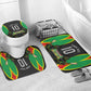 Personalized St Kitts And Nevis Patriots Bathroom Set Caribbean Cricket Player Graphic Art