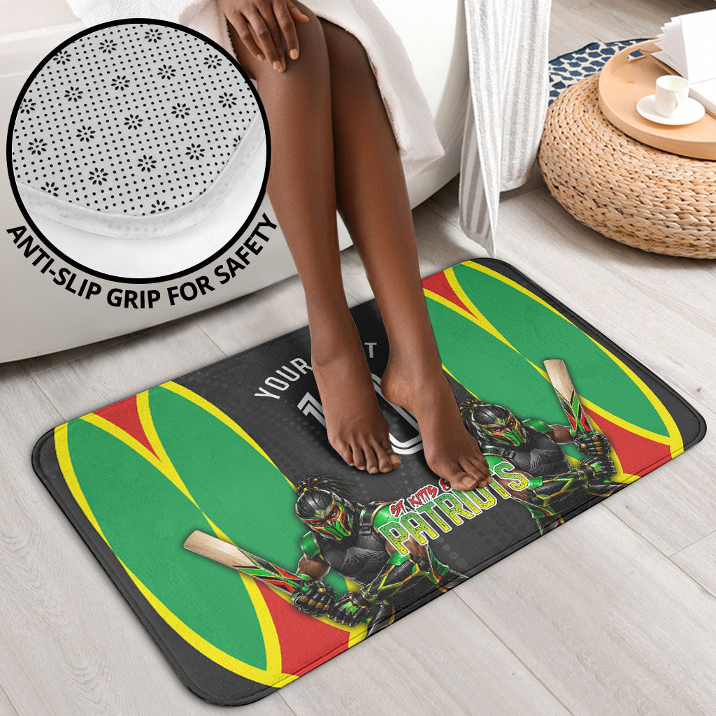 Personalized St Kitts And Nevis Patriots Bathroom Set Caribbean Cricket Player Graphic Art