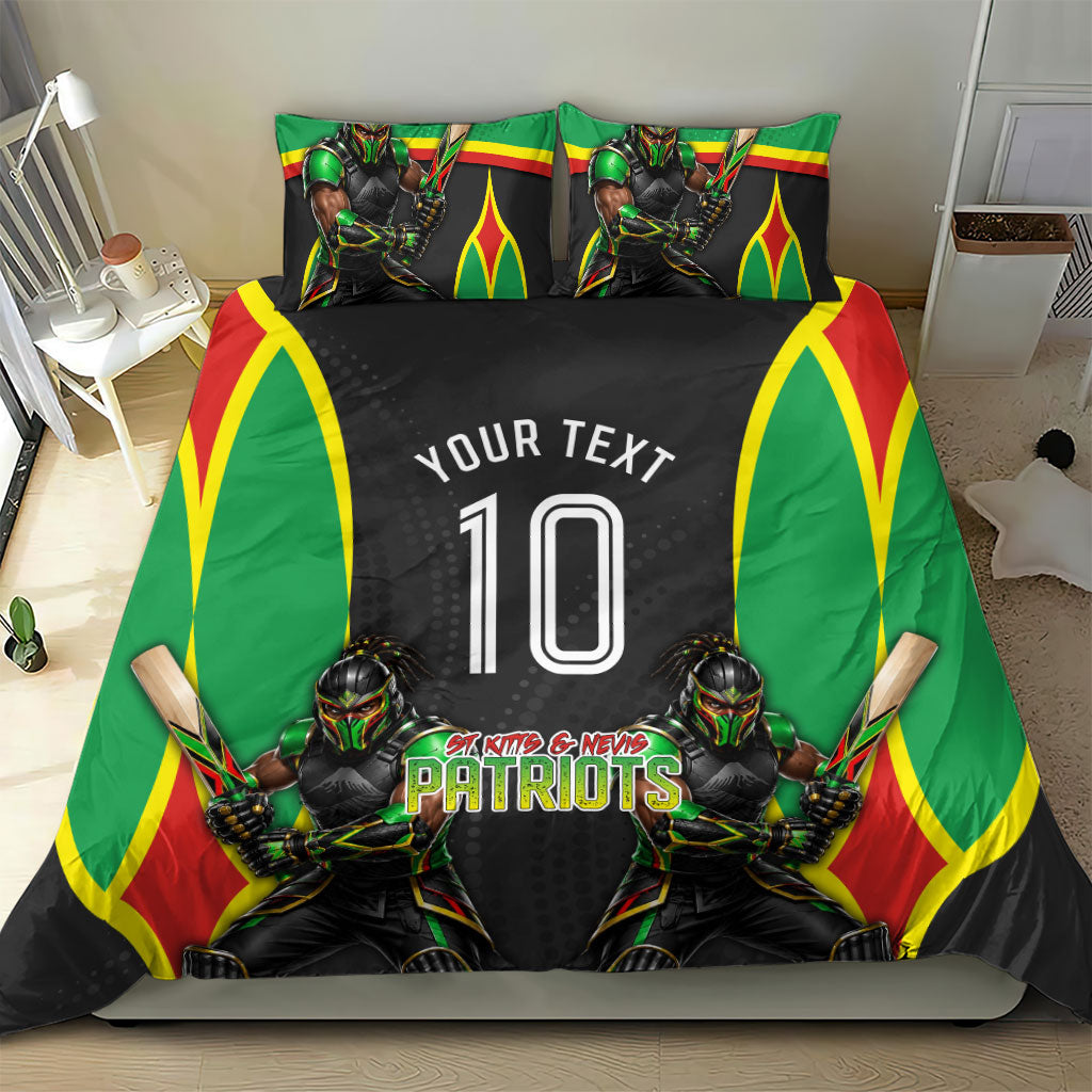 Personalized St Kitts And Nevis Patriots Bedding Set Caribbean Cricket Player Graphic Art