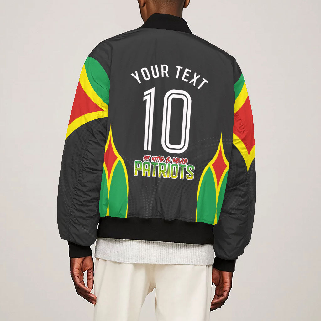 Personalized St Kitts And Nevis Patriots Bomber Jacket Caribbean Cricket Player Graphic Art