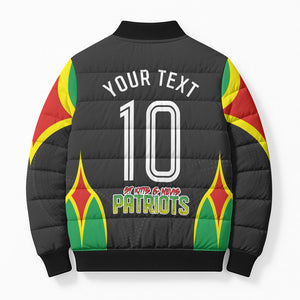 Personalized St Kitts And Nevis Patriots Bomber Puffer Jacket Caribbean Cricket Player Graphic Art