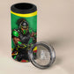 Personalized St Kitts And Nevis Patriots 4 in 1 Can Cooler Tumbler Caribbean Cricket Player Graphic Art