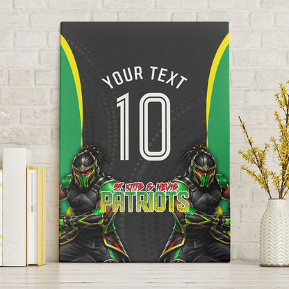 Personalized St Kitts And Nevis Patriots Canvas Wall Art Caribbean Cricket Player Graphic Art
