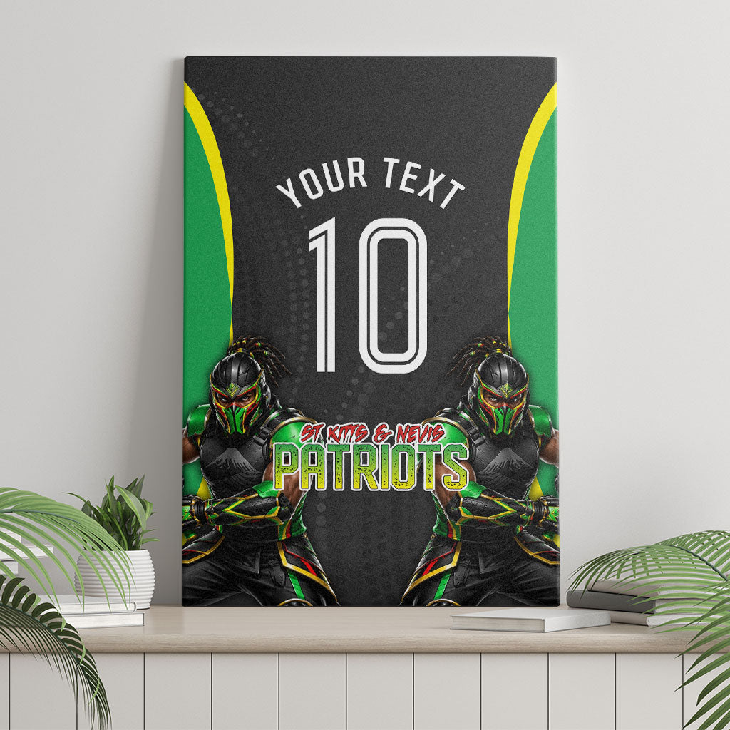 Personalized St Kitts And Nevis Patriots Canvas Wall Art Caribbean Cricket Player Graphic Art