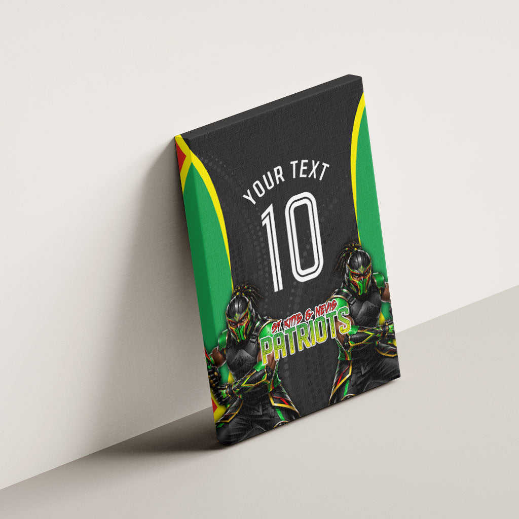 Personalized St Kitts And Nevis Patriots Canvas Wall Art Caribbean Cricket Player Graphic Art