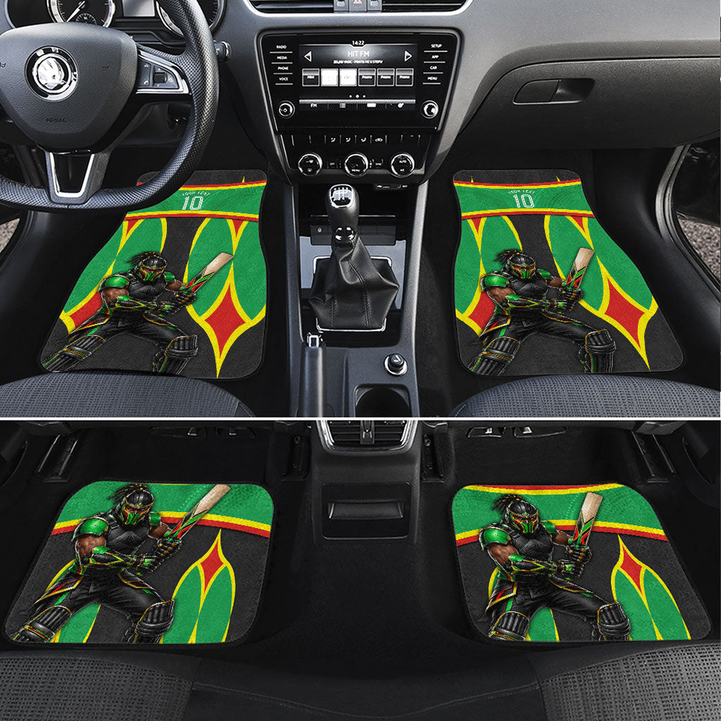 Personalized St Kitts And Nevis Patriots Car Mats Caribbean Cricket Player Graphic Art