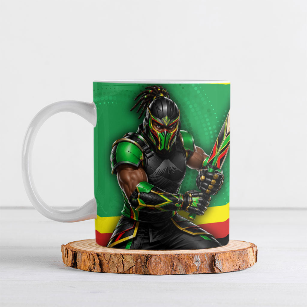 Personalized St Kitts And Nevis Patriots Ceramic Mug Caribbean Cricket Player Graphic Art