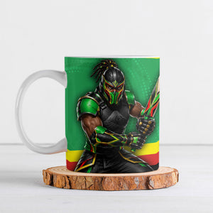 Personalized St Kitts And Nevis Patriots Ceramic Mug Caribbean Cricket Player Graphic Art