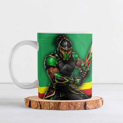 Personalized St Kitts And Nevis Patriots Ceramic Mug Caribbean Cricket Player Graphic Art