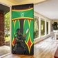 Personalized St Kitts And Nevis Patriots Door Cover Caribbean Cricket Player Graphic Art