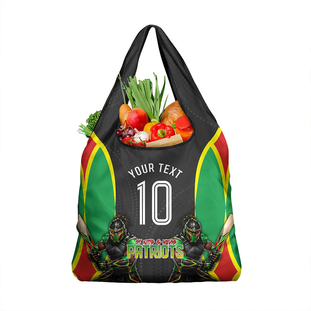 Personalized St Kitts And Nevis Patriots Grocery Bag Caribbean Cricket Player Graphic Art