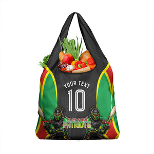 Personalized St Kitts And Nevis Patriots Grocery Bag Caribbean Cricket Player Graphic Art