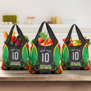 Personalized St Kitts And Nevis Patriots Grocery Bag Caribbean Cricket Player Graphic Art