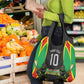 Personalized St Kitts And Nevis Patriots Grocery Bag Caribbean Cricket Player Graphic Art