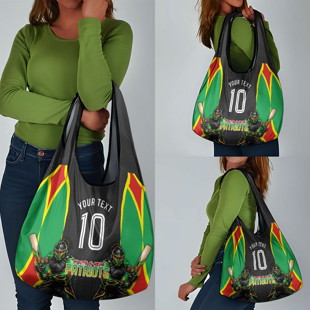 Personalized St Kitts And Nevis Patriots Grocery Bag Caribbean Cricket Player Graphic Art