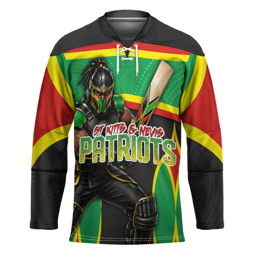 Personalized St Kitts And Nevis Patriots Hockey Jersey Caribbean Cricket Player Graphic Art
