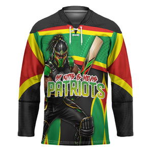 Personalized St Kitts And Nevis Patriots Hockey Jersey Caribbean Cricket Player Graphic Art