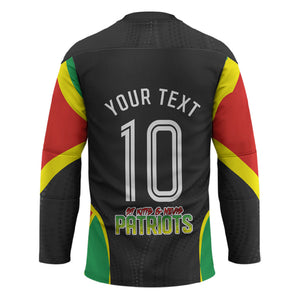 Personalized St Kitts And Nevis Patriots Hockey Jersey Caribbean Cricket Player Graphic Art
